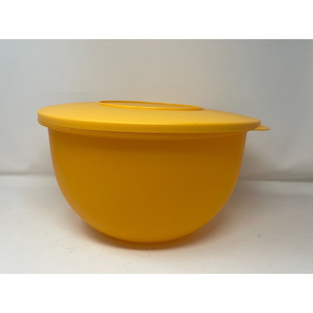 Tupperware Impressions 4.3L Mixing Storage Bowl #3091 Orange w/ Lid Large Servin